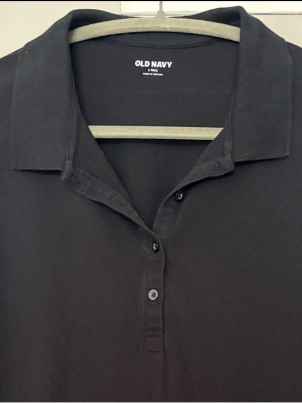 Old Navy Polo Shirt Black Large Tall